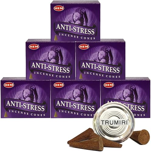 Vista 92 de TRUMIRI Paquete de soporte para cono de incienso con dobladillo de conos de incienso de copal, paquete de 6 (aproximadamente 60 conos)
