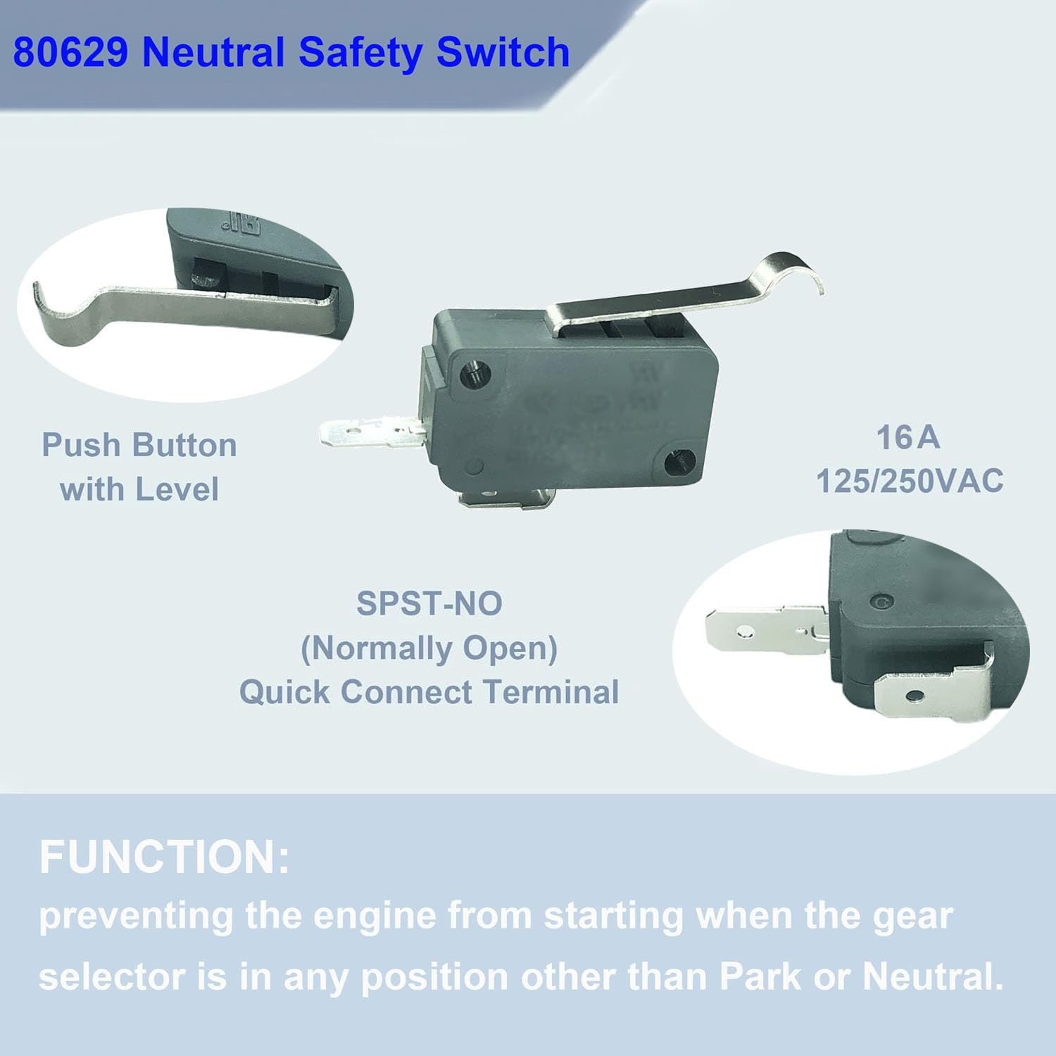 Amazon.com: DTAIR 80629 Neutral/Reverse Safety Switch with Crimp