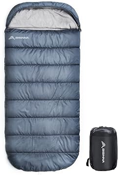 BISINNA XXL Sleeping Bag90.55"x39.37" for Big and Tall Adults,3-4 Seasons Plus Size Warm and Comfortable Waterproof Lightweight Sleeping Bag Great for Camping Backpacking Hiking Indoor & Outdoor