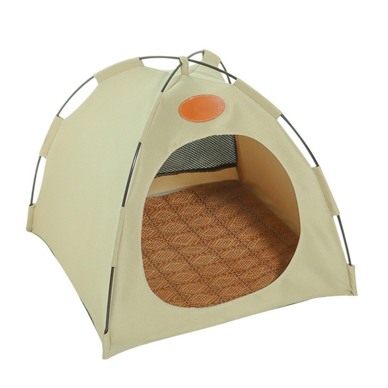 Tenda per animali domestici, portatile, confortevole e durevole, per uso esterno e interno, colore: bianco sporco, L