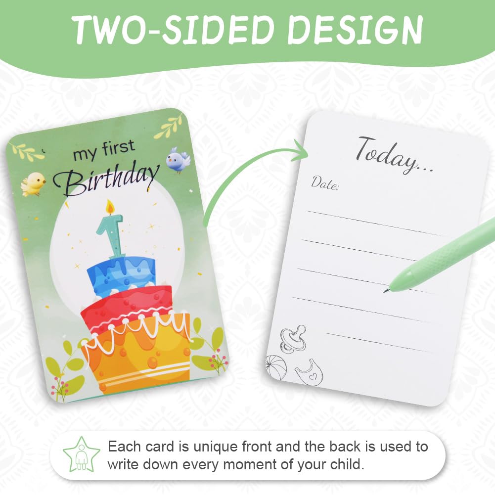 HAGOT 50 Baby Milestone Cards in Gift Box - Image 3