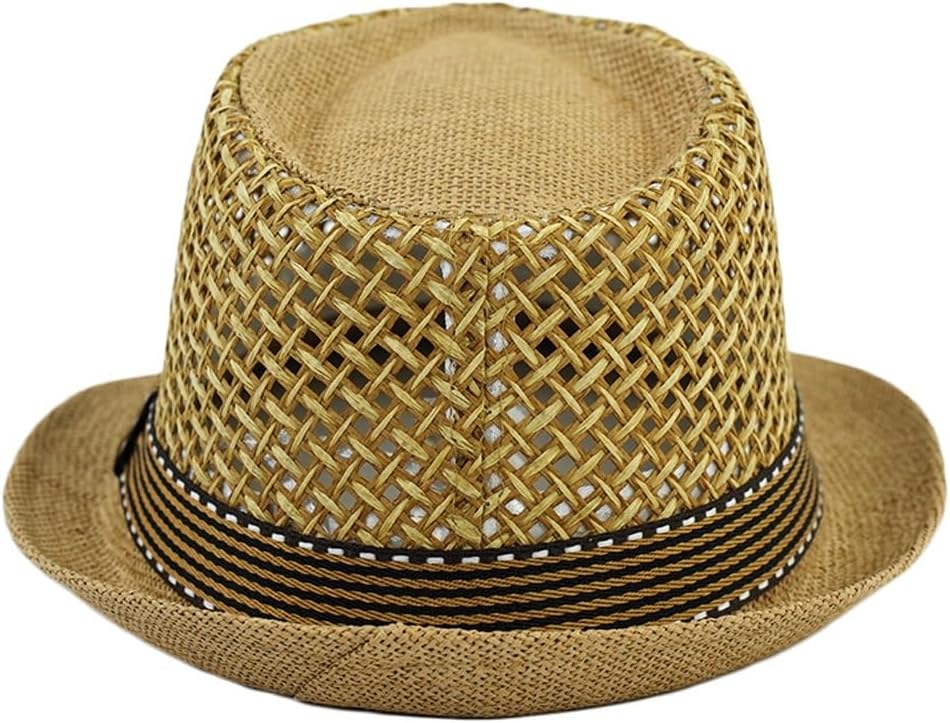 Men's Top Hat Sun Hat Mesh Breathable Sun Hat(White-Patch Five-Pointed star4)