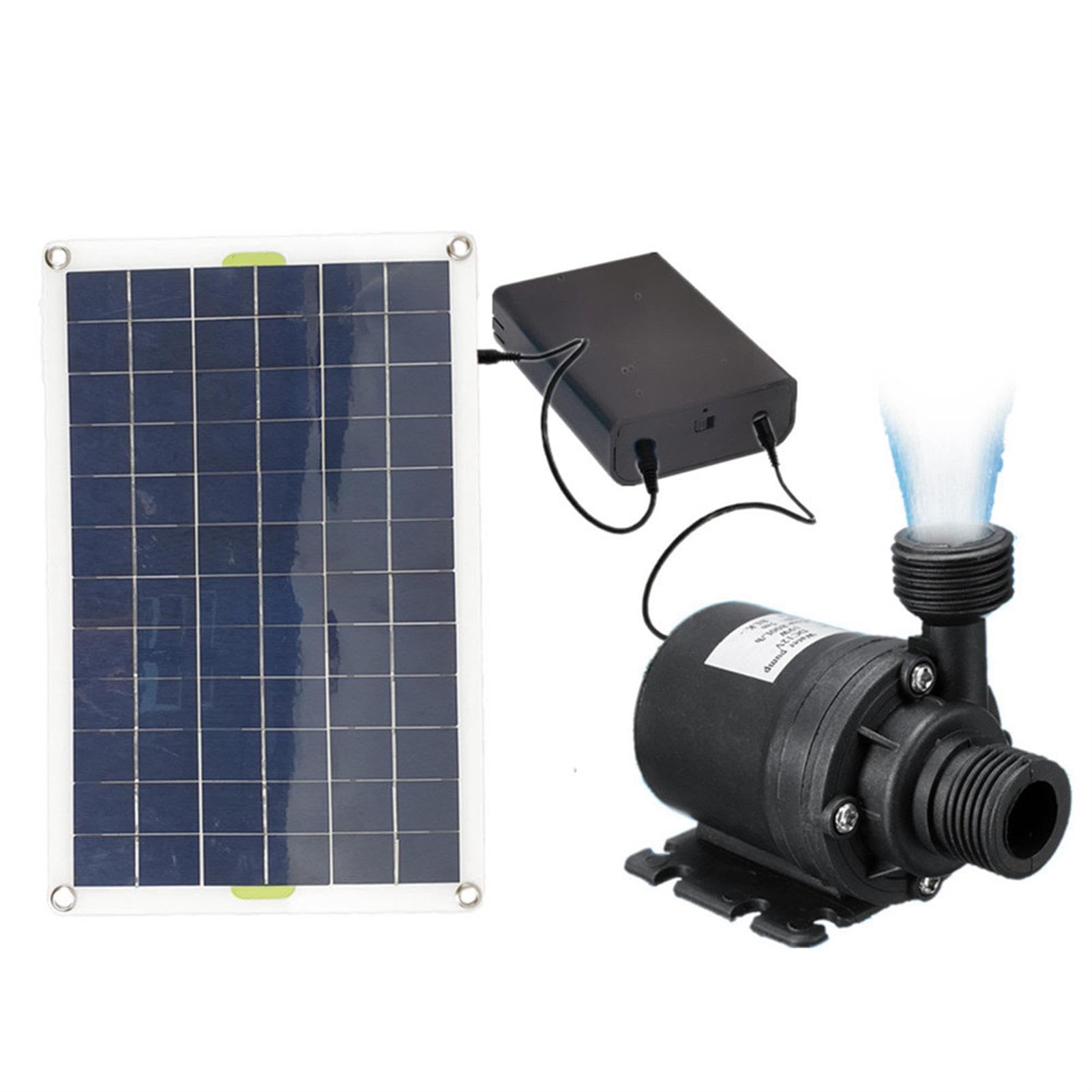 Pompa a fontana solare per vasca per uccelli, fontana per uccelli ad acqua, pompa sommergibile per irrigazione esterna da 30 W, pompa sommergibile per giardino, laghetti, colibrì giardino | pompa sommergibile per irrigazione esterna da 30 W, pompa sommerg