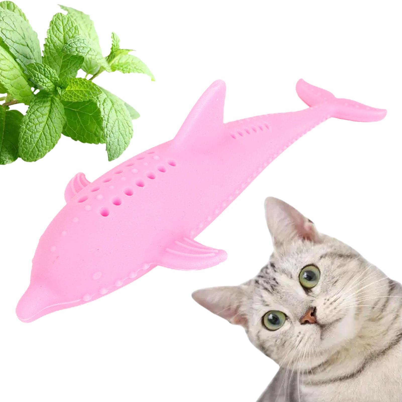 Stronrive Cat Chew Toy | Fish Shape Kitten Chewing Toy,Oral Care for Pet Kittens Cats, Rubber Chewing Toy Tooth Cleaning Cat Toy