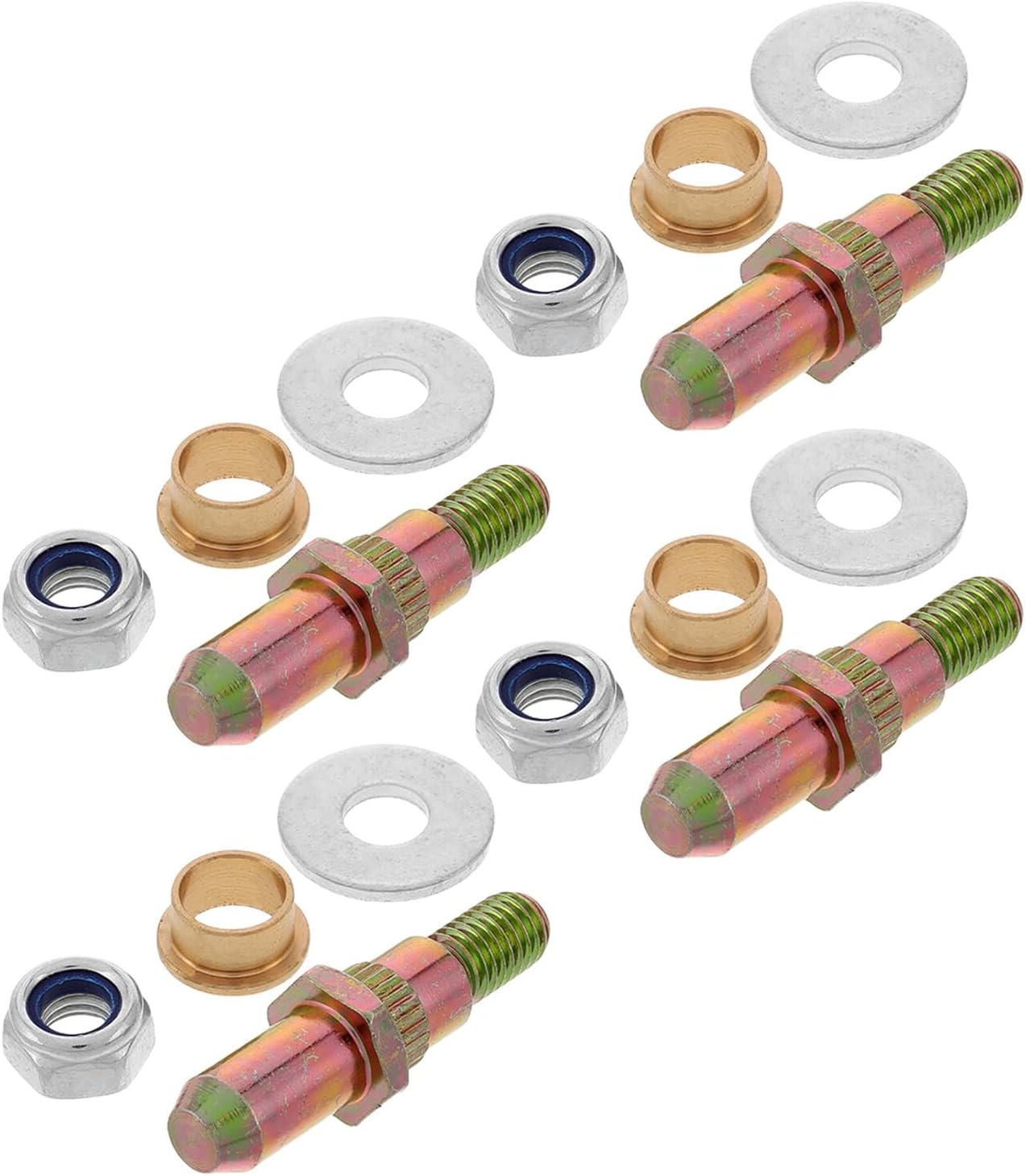 4 Sets SUV Door Hinge Pin Bushing and Nut Kit with Screws for Full-Size Pickup Trucks Door Hinge Repair Replacement Automotive Accessory