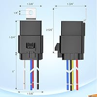 Vista 3 de Nilight 50044R - Juego de 5 cables de cobre estañado impermeables de 40/30 amperios, resistentes de 12 AWG, 5 pines, SPDT, estilo Bosch de 12 V