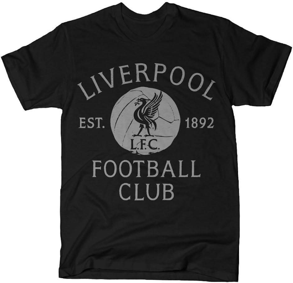 Anfield Shop Liverpool FC Black & Grey Vintage T-Shirt