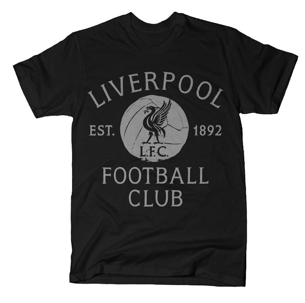 Anfield Shop Liverpool FC Black & Grey Vintage T-Shirt