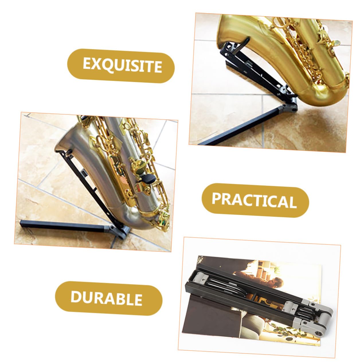 Per Sax Pieghevole e Portatile Stand Per Saxofono e Stabile Per Conservazione e Esibizioni Per Sax Contralto e Tenore