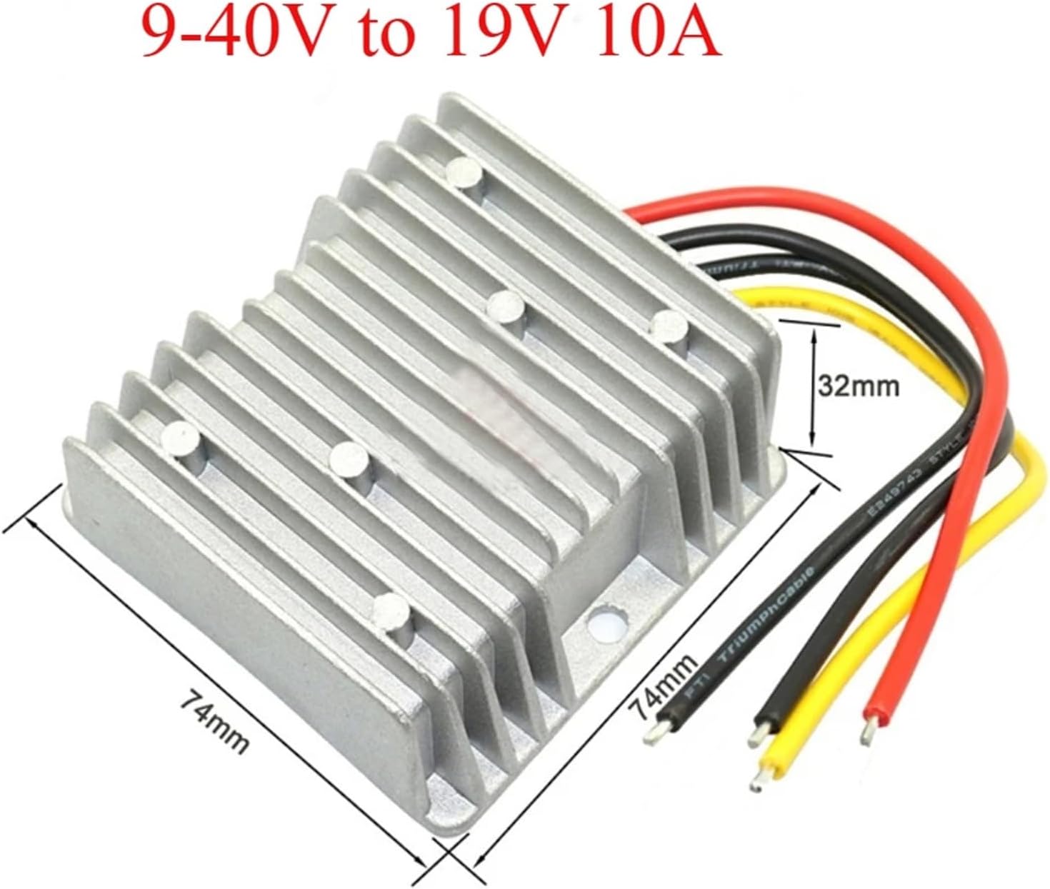 1pcs 9-40V 10V 12V 24V to 19V 5A 10A 15A Regulator 12 Volt to 19 Volt DC DC Step-up Boost Converter Car Power Supply(9-40V to 19V 10A)