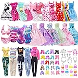 【Perfektes Geschenk】Barbie kleidung bringt Ihrem Kind viel Freude, Ihr Kind kann seine Puppe wie ein Designer dekorieren. Barby zubehör kleidung ist das beste Geschenk für kleine Mädchen, barbiekleider set kleider kann den Prinzessinnentraum eines Mädchens erfüllen, perfekt für Geburtstag, Kindertag, Erntedankfest, Weihnachtsgeschenk, Urlaubsgeschenk, barbie kleidung original kann den Prinzessinnentraum eines Mädchens erfüllen.