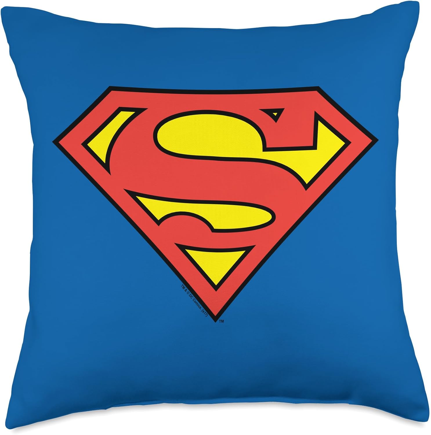 Superman Classic Logo Shield Throw Pillow