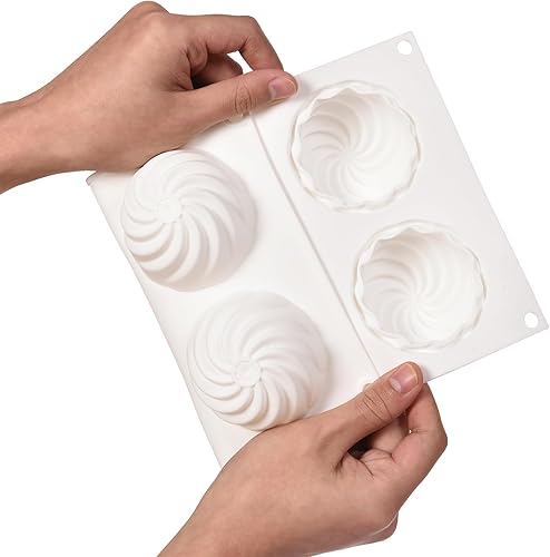 Miniatura 8 de Moldes de silicona para pasteles de postre de flores, para tartas de queso, trufas, brownie, pops, moldes de silicona para postres de 6 cavidades,