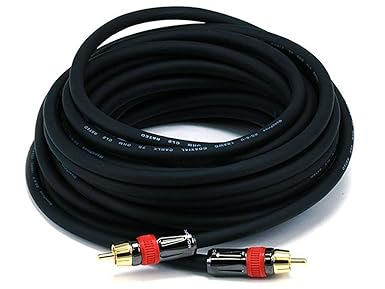Monoprice 102683 25-Feet RG6 RCA CL2 Rated Digital Coaxial Audio Cable Black , 25ft