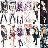 Ditooms Dakimakura Body Pillowcase Anime Pillow Cover Kirigiri Kyouko Naegi Makoto Celestia Enoshima Bed Set 20x54inch Double-Side Manga Anime Cosplay Pillow Cushion Cover Home Room Decor SX86
