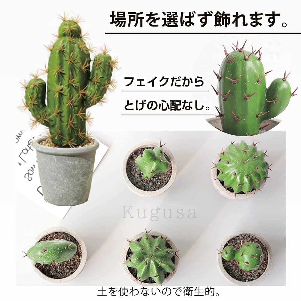 Amazon｜Kugusa サボテン 人工 観葉植物 フェイク グリーン インテリア
