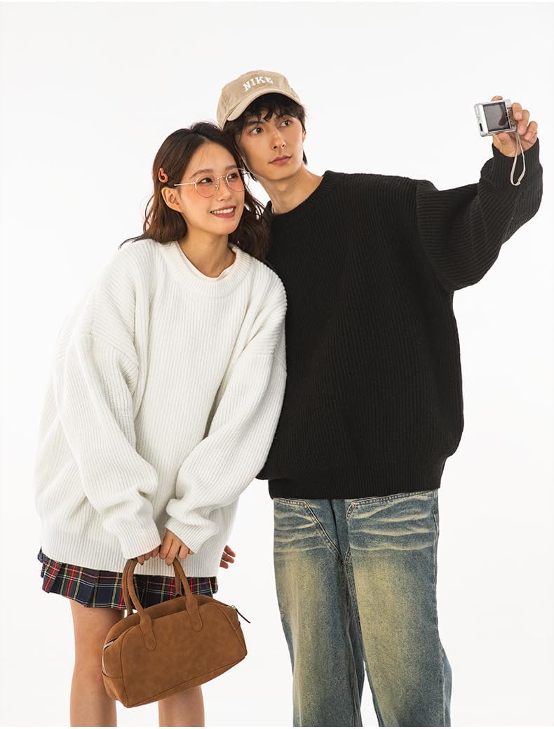 Men's Vintage Grandpa Aesthetic Sweaters Crewneck Knitted Sweatshirt Pullovers Y2K Grunge Clothing Korean Streetwear - Image 7