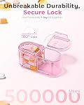 Pillex Pill Organizer, Am & Pm Pill Organizer 7 Days, Weekly Pill Case 2 Times a Day, Pill Box 7 Day, Medicine Organizer for Travel, Vitamins, Fish Oils, Supplements