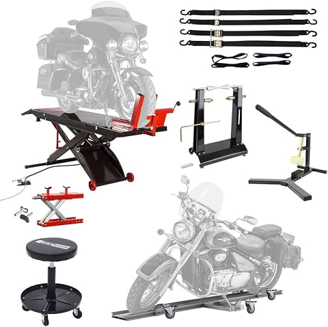 Black Widow Professional Motorcycle Shop Kit, 1,500 lb. Lift Table