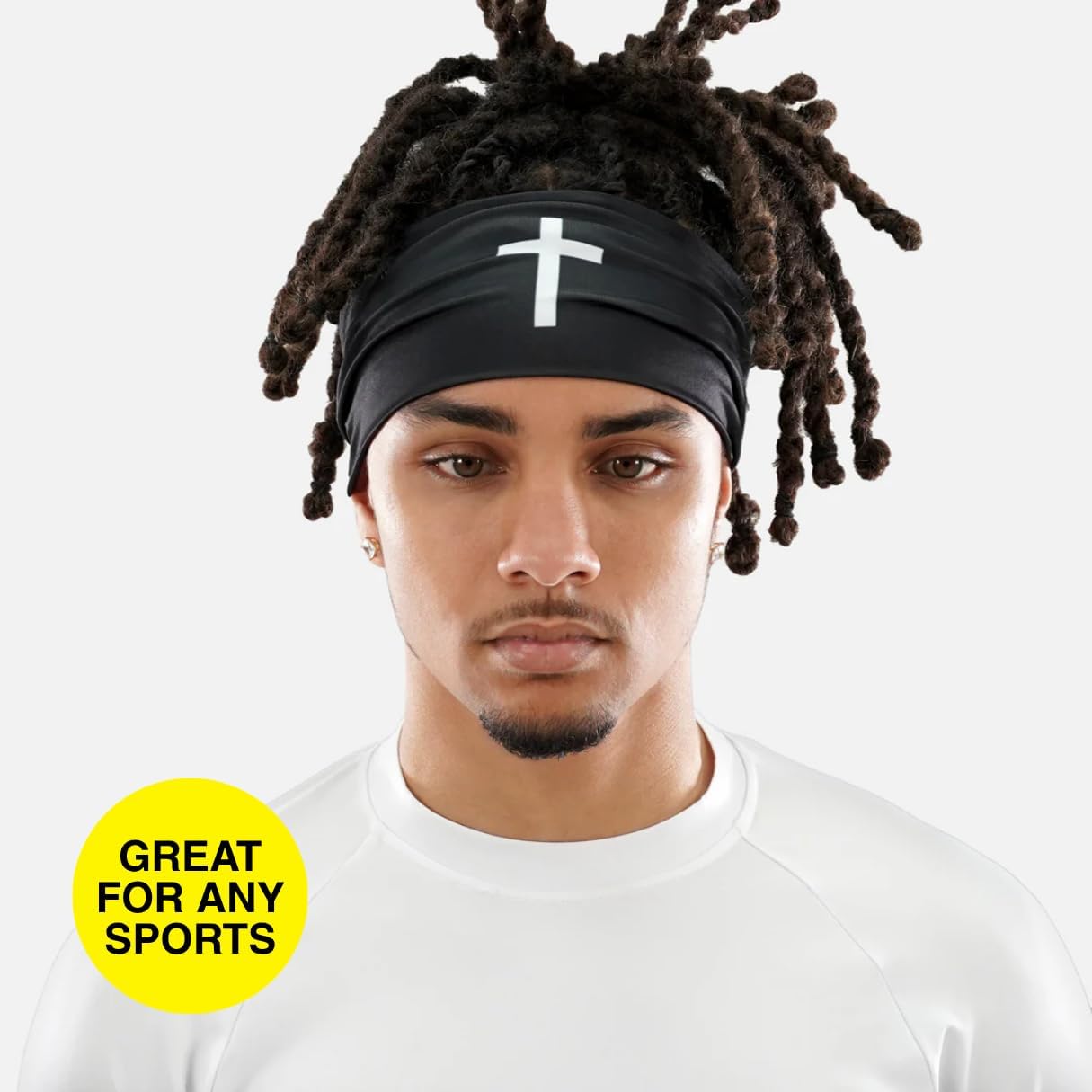 SLEEFS Sweat Bands Headbands Men & Women - Cooling Sports Mens Headband for Running, Football, Basketball, Cycling, Workout - Sweat Moisture Wicking Head Band Stretch Fit, Non-Slip Design - One Size - Image 2