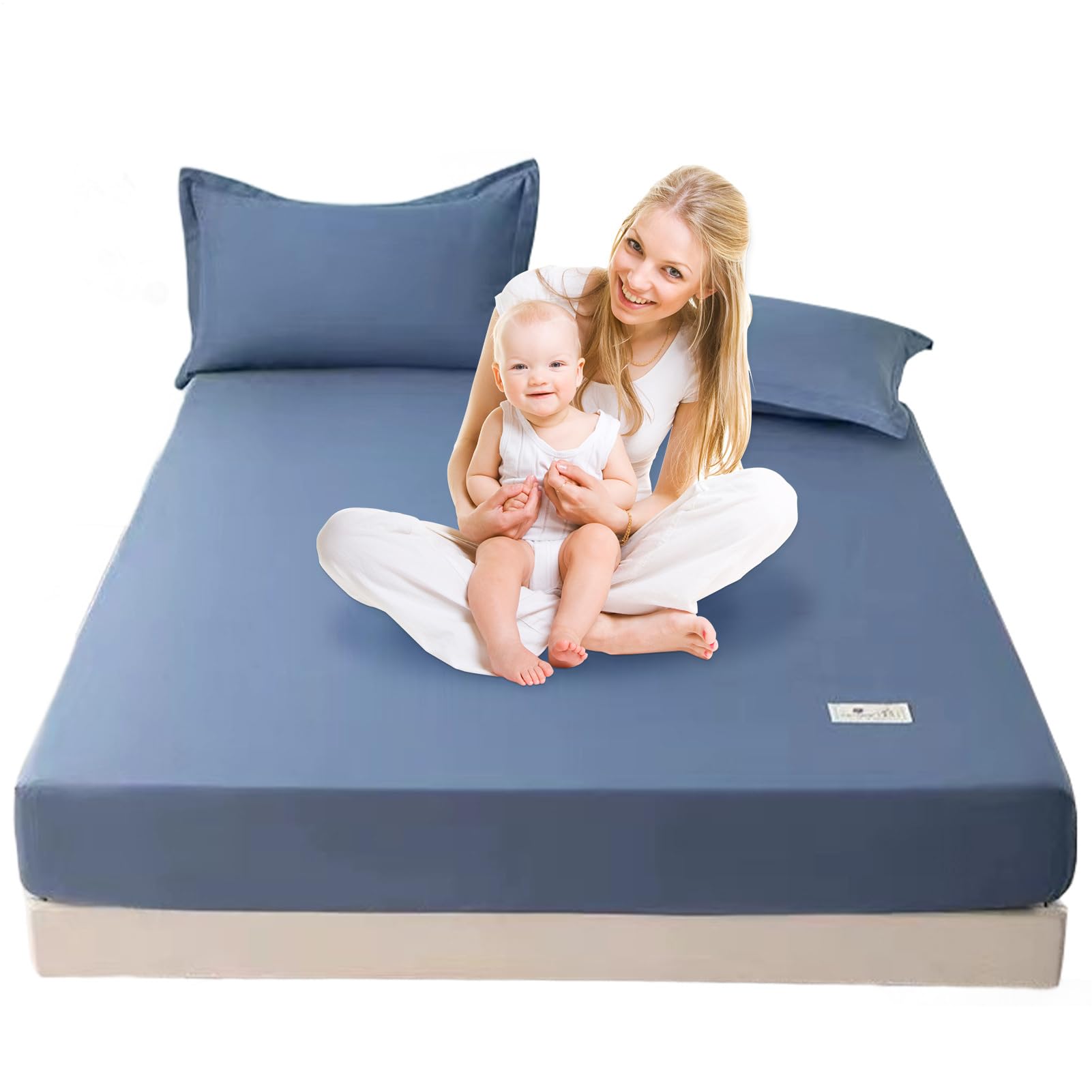 Drap de lit ajusté grand format pour des nuits paisibles sans plis