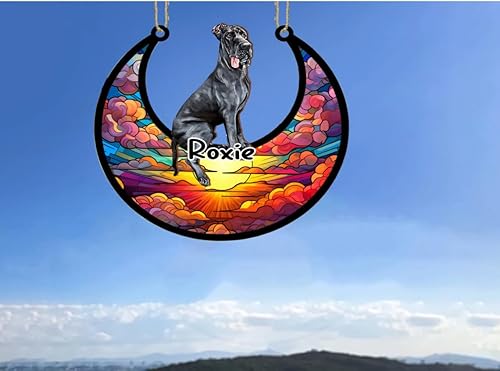 Vista 120 de LOVELYPOD Adorno de Navidad personalizado de perro pastor alemán, atrapasoles conmemorativo, adorno de Navidad de pastor alemán con nombre, pérdida