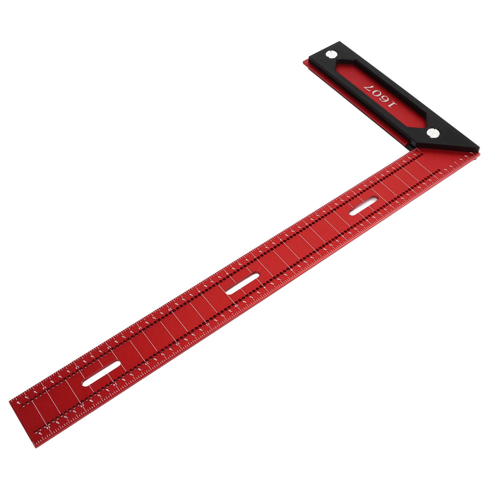 Lineal, Holzbearbeitungslineal vom Typ L, Markierungsmesswerkzeug aus Aluminiumlegierung, rechtwinkliges Lochlineal