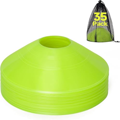 3565 conos de fútbol de agilidad para entrenamiento, conos deportivos reutilizables para ejercicios con bolsa de malla, conos de entrenamiento para