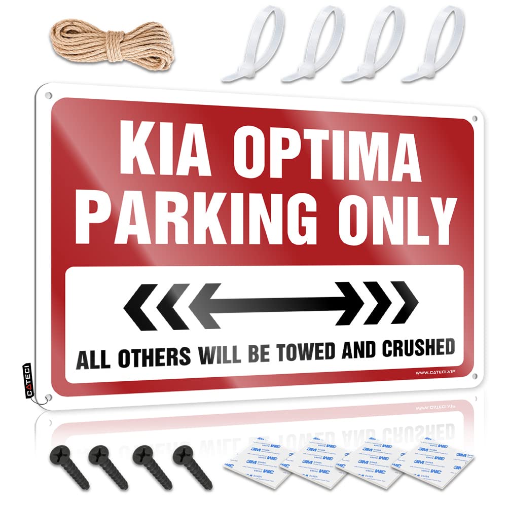 Tin Sign Entry Way Decoration Club Industrial Sweet Kia Optima Parking Only - Easy To Hang Art(20X30CM)