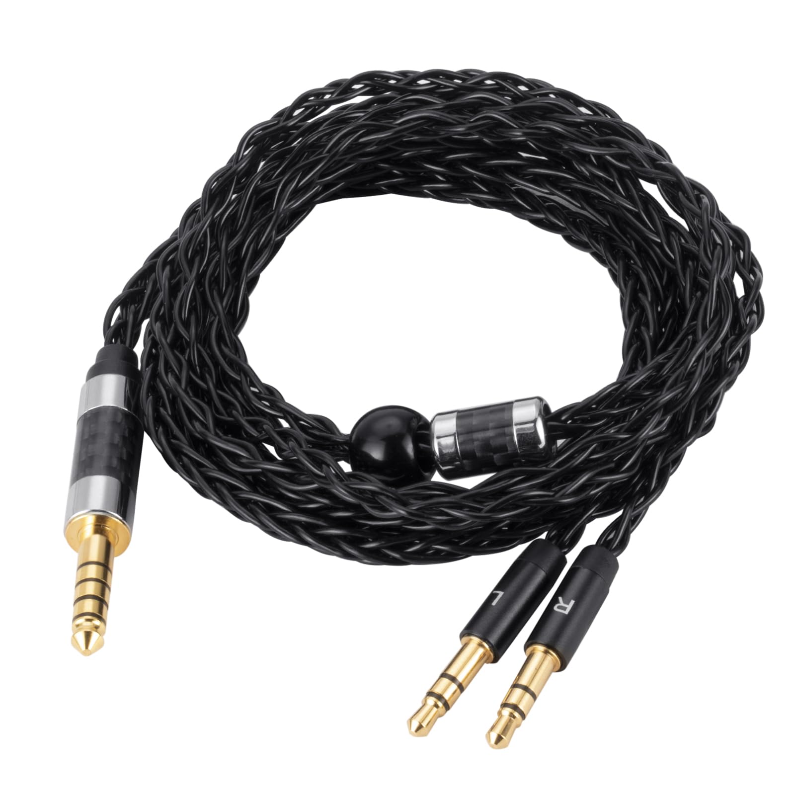 Câble de rechange symétrique à 8 fils OCC de 4,4 mm vers double 3,5 mm - Avec OCC plaqué argent - Compatible avec les casques Sundara, Arya, Ananda et WM1A, NW-WM1Z, PHA-2A, HiFi Upgrade (1,3 m)