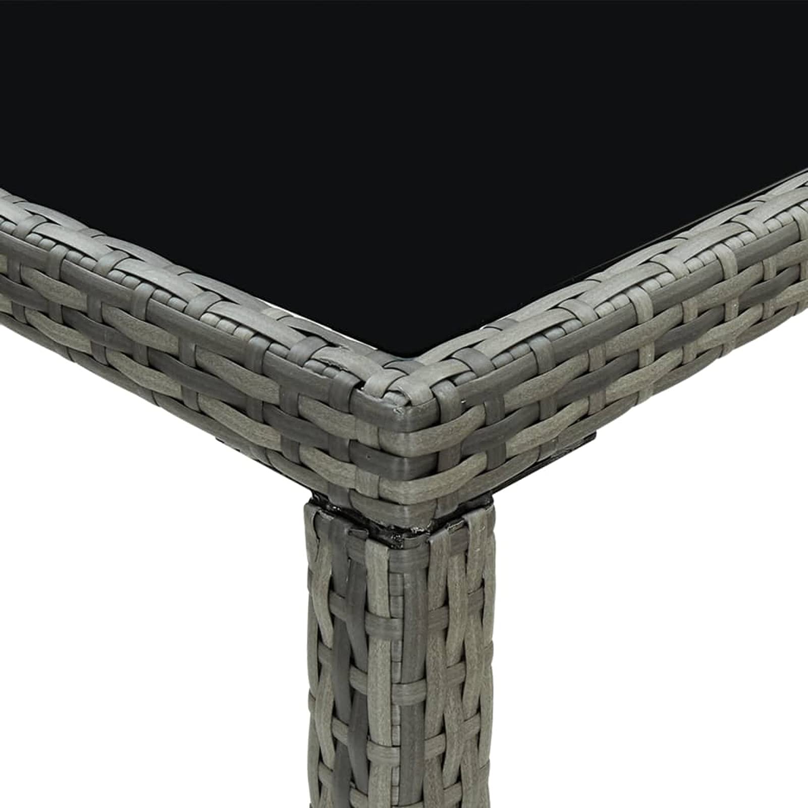 Gecheer Set da Bar da Giardino 7 pz con Cuscini in Polyrattan Grigio,Set da Balcone,Tavolo Alto, Set di Tavolo e Sgabelli da Bar,Tavolo con Sedie Alto