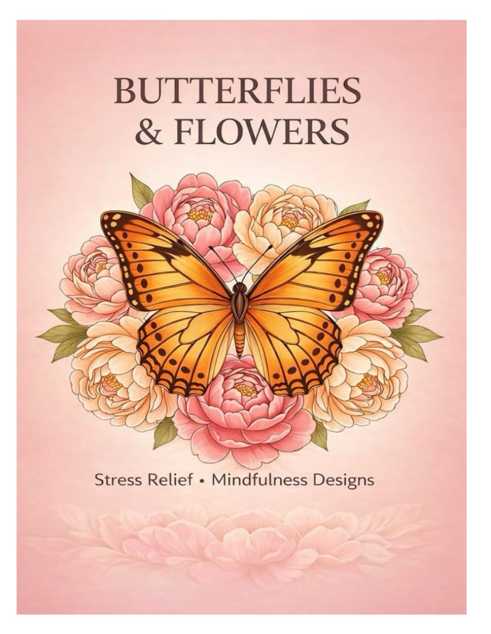 Butterflies & Flowers: 50 Relaxing Designs for Stress Relief and Mindfulness