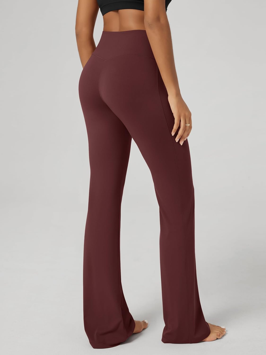 ODODOS Women's Powerful Tummy Control Flared Yoga Pants 2.0 High Waist Workout Bootcut Leggings with Inner Pocket- 29" / 31" - Image 3