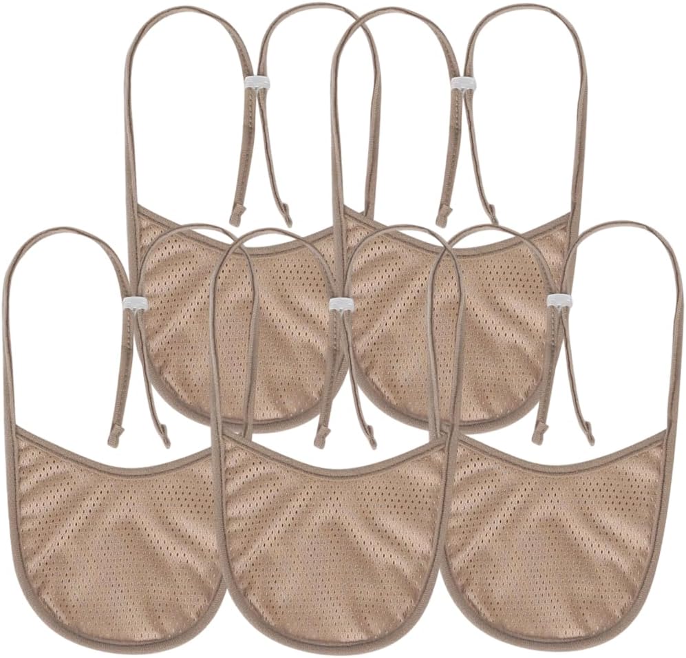 Tracheostomy Neck Stoma Cover with Adjustable Strap,Breathable Laryngectomy Cover-Neck Trachea Protector for Tracheostomy Care (Navy-5Pcs, Large)