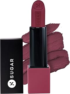 SUGAR Cosmetics Glide Peptide Serum Lipstick with Hyaluronic Acid & Vitamin E | Velvet Matte Finish | Long Lasting & Pigme Price In India