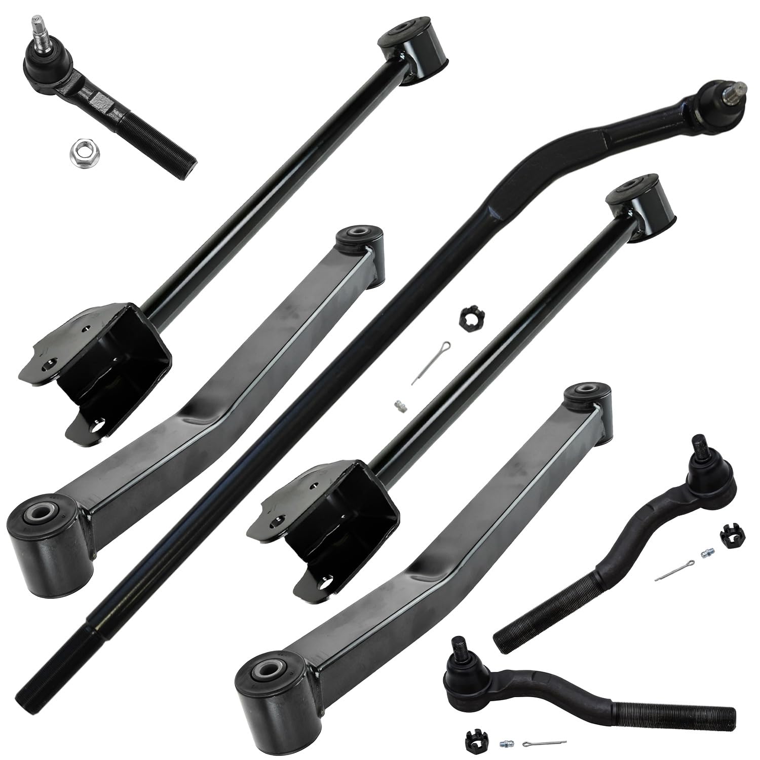 Detroit Axle - 8pc Front End Kit for 07-17 Jeep Wrangler, 18 Wrangler JK