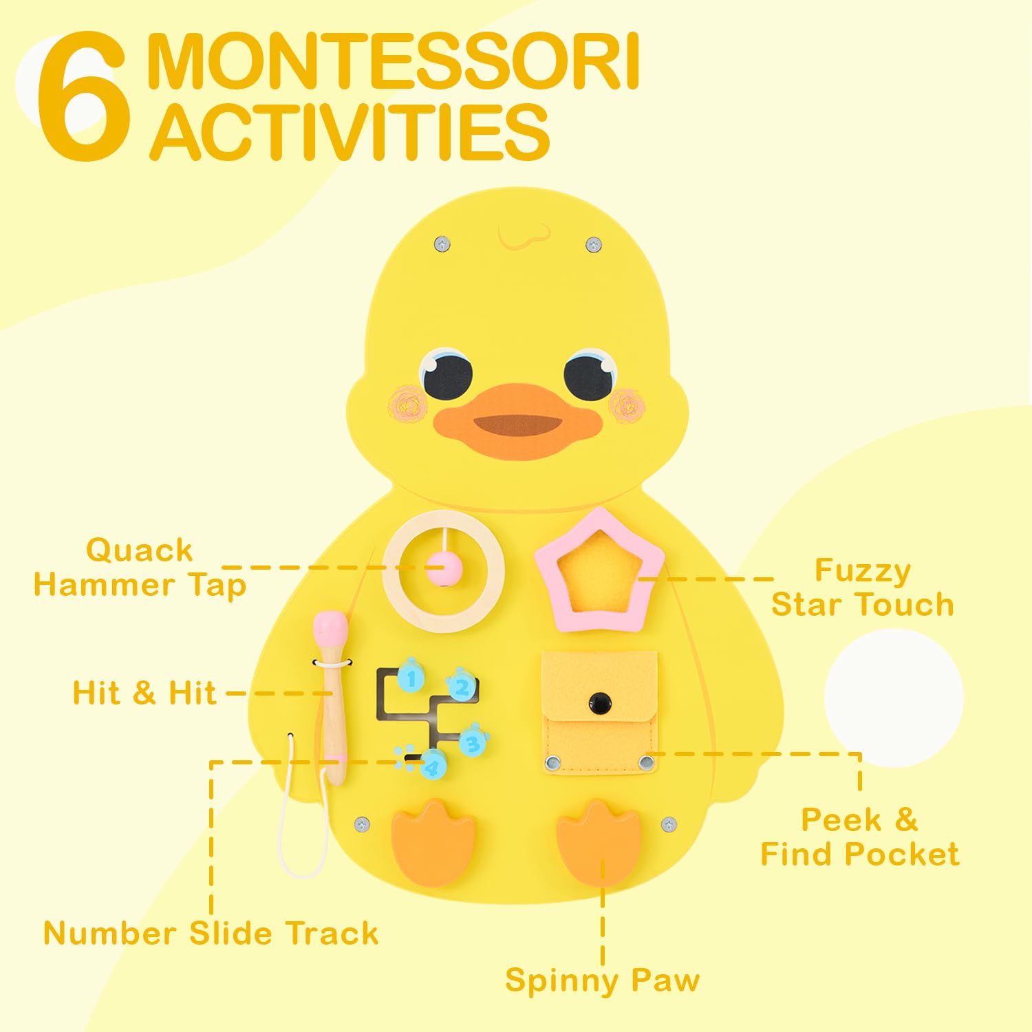 Monläurd® Wooden Duck Sensory Wall Toy - Image 3