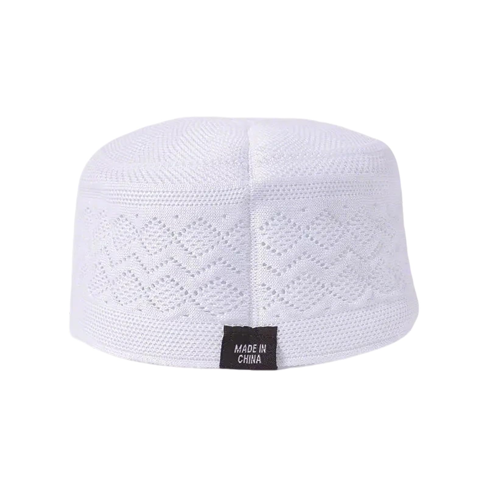 NVOQILIN Muslims Prayer Hat Breathable Kufi Hat with Hollowout Pattern for Cultural Event and Religious Gathering Traditional Kufi