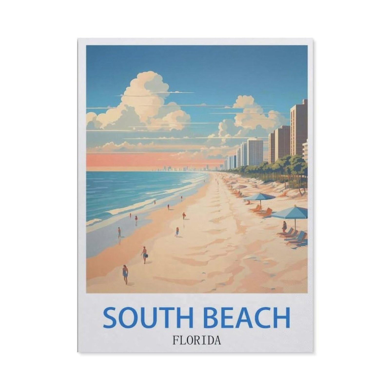 BEAYODKP DIY 5D Diamond Painting，South Beach Florida（40x50cm）