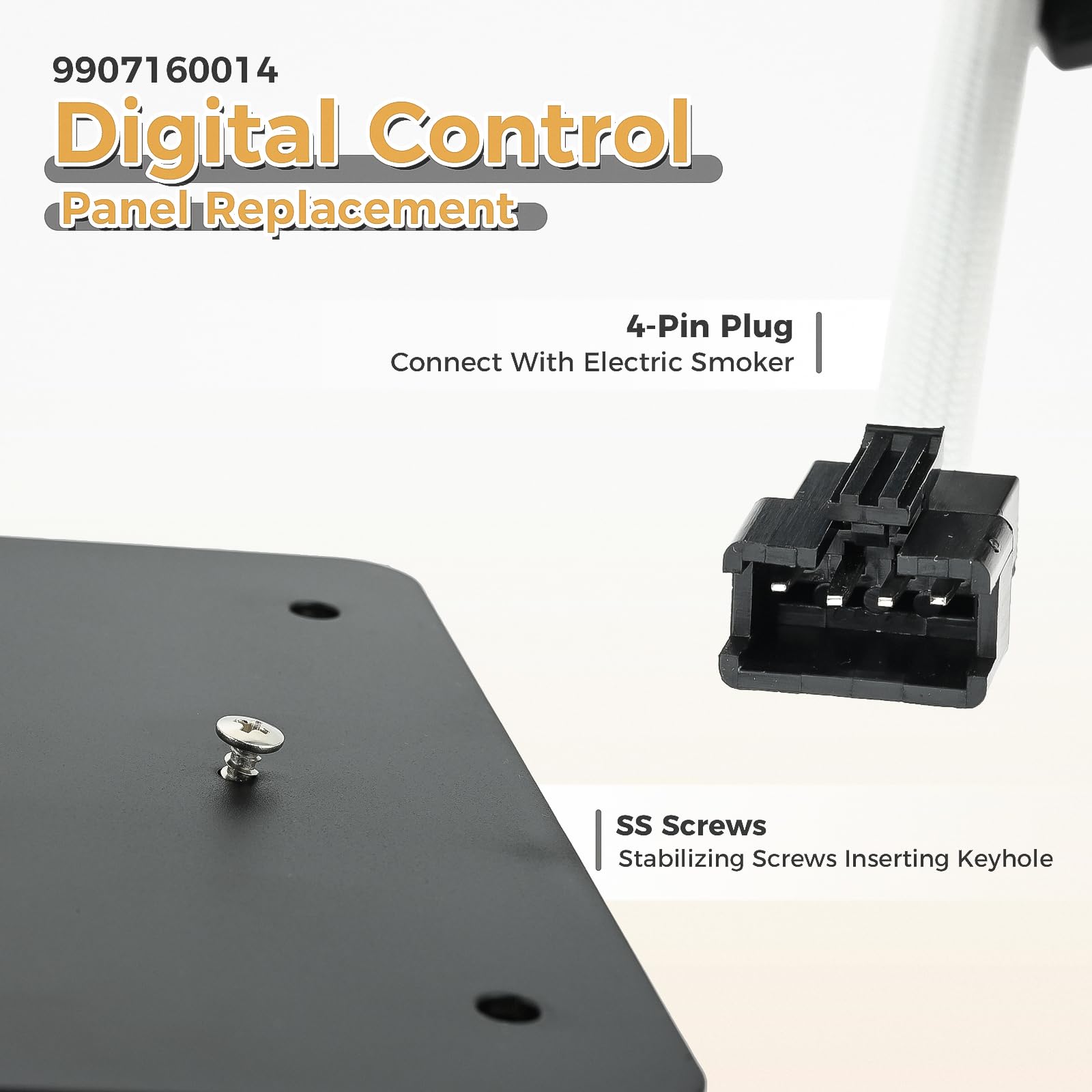 9907160014 Reemplazo del panel de control digital para Masterbuilt MB20071317, 20071117, 21071218, 20071217, 20072318 ahumador digital eléctrico 5