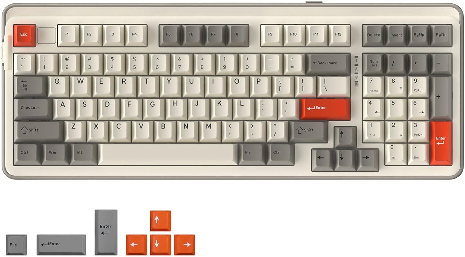 Dareu EK98Pro Wireless Mechanical Keyboard, Tri-Mode BT/2.4GHz/USB-C, Hot Swappable, RGB Backlit, Number Pad