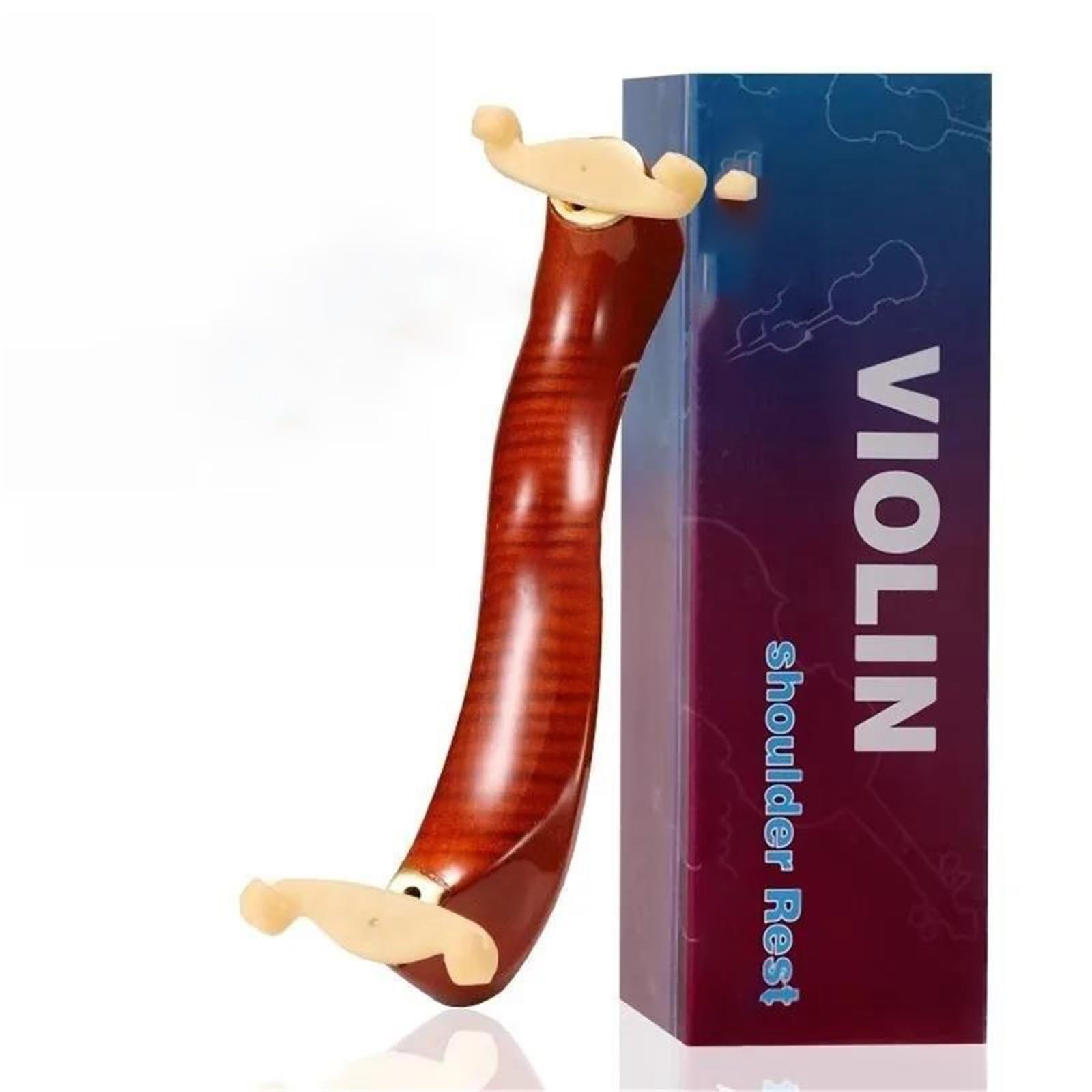 Spalla Professionale Per Violino In Legno Massello Per Principianti 4/4 3/4 1/2 1/8 1/4 Cuscinetti Morbidi Strumenti A Corda Portatili parti di violino | Poggiaspalla per violino(1-8 1-4stripe)