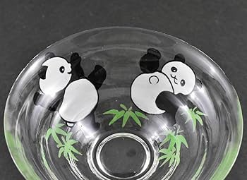 九州民芸村　つくしぎゃらりい　ガラス茶碗（紙箱） Amazon.co.jp: △楠廸庵△茶道具 ガラス茶碗 今岡都作 パンダ