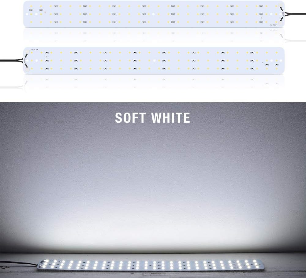 2pcs 18Inch LED Lights Strips Kit with 12V 3A Power Adapter for Photo Studio Light Box 24x24x24 Inches Photo Studio Tent, 78pcs LEDs Beads Light Strips, 5500K, 2000lm, US Plug
