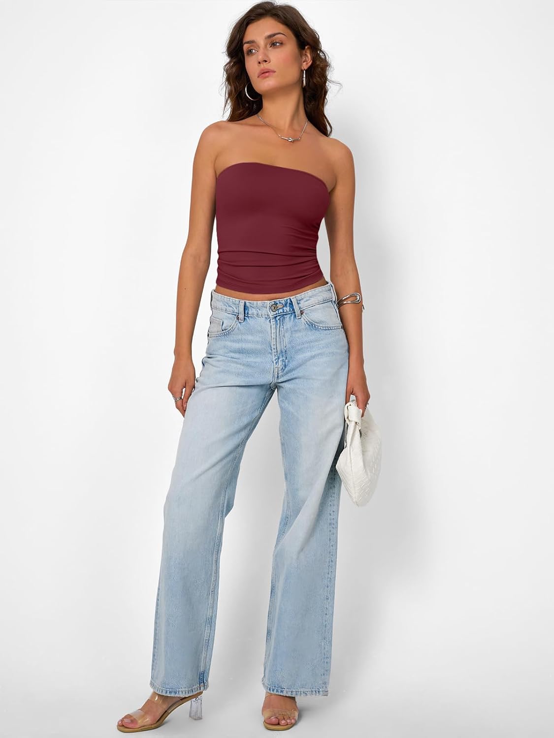 Trendy Queen Women's Strapless Bandeau Crop Top - Image 5