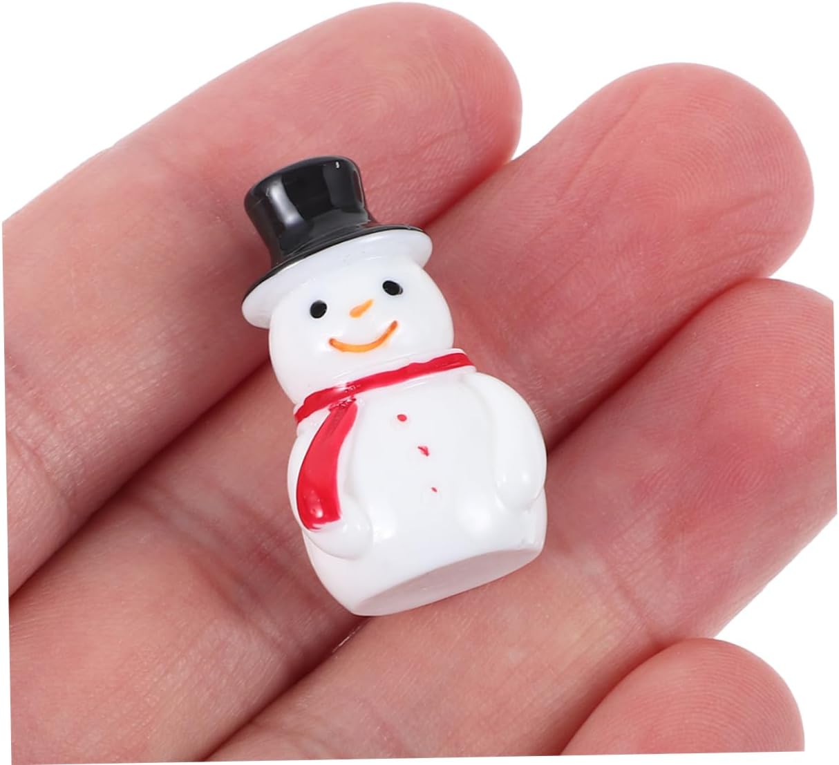 40pcs Mini Snowman Figurines Cute Resin Snowman Decorations Hats for Christmas Crafts Landscape Ornament Holiday Party Supplies