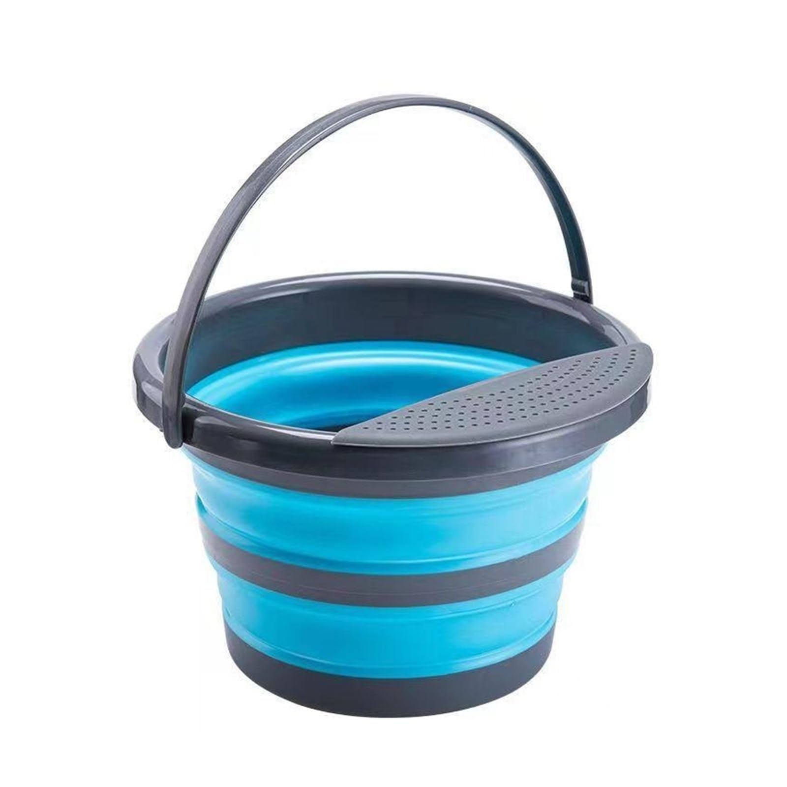 Seau pliable pour camping et voiture qui résout le manque de place
