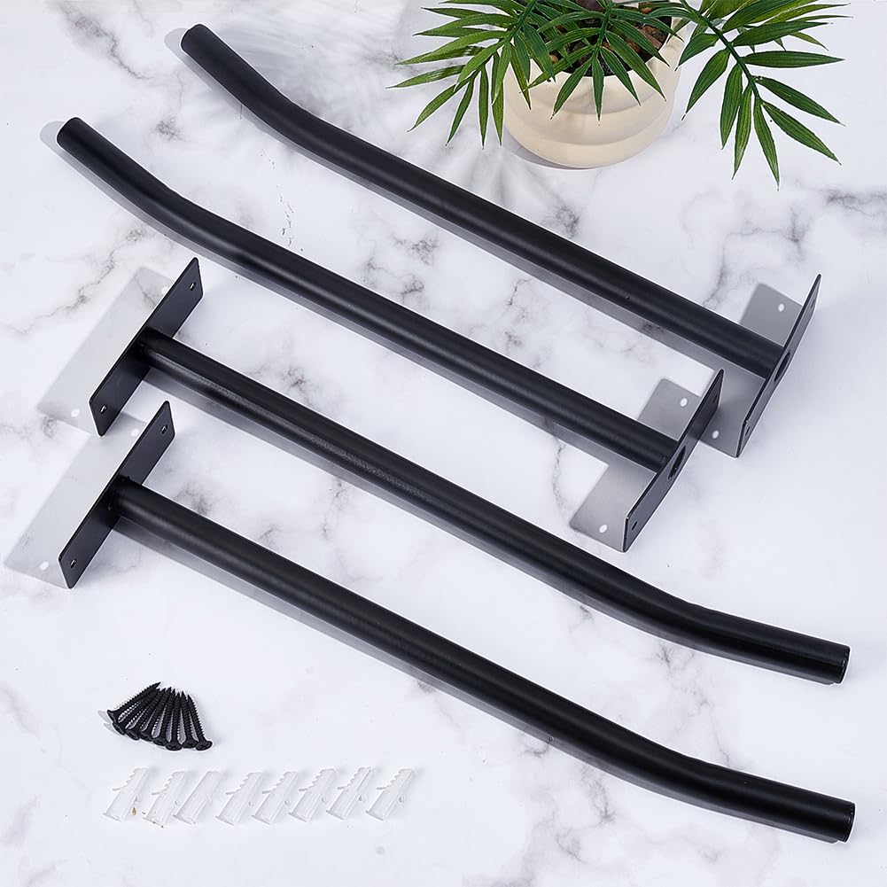 UNICRAFTALE 2 Ensembles Supports Muraux Pour Ballon d Exercice Noir En Fer Supports Métallique Pour Ballon de Yoga Support de Stabilite Support Pour Ballons de Gym Pour Garage ou Studio 10x4x39.5cm