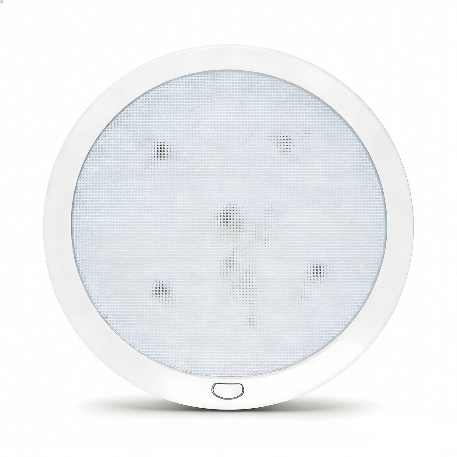 D-lite 12V Deckenlampe Wohnmobil, Wohnwagen Deckenleuchte, Kaltweißes Licht 6000K, Dimmbar, mit Blauem Licht, Memory-Funktion, Φ22CM Rund, Flach LED Lampe für Camper, Boot, Caravan