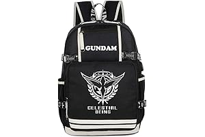 Evangelion Inspired GUNDAM Laptop Backpack with Illuminated Accents and Convenient USB Charging Port